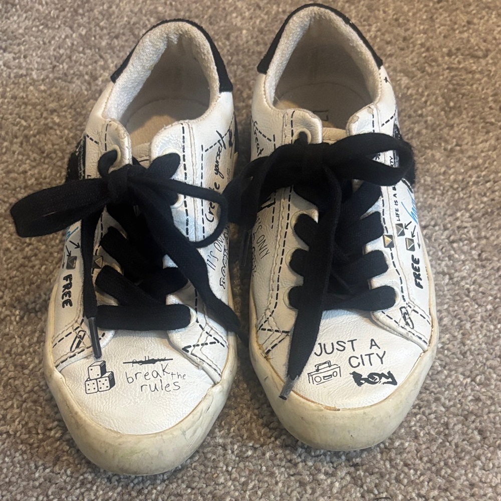 Zara White and Black Sneakers